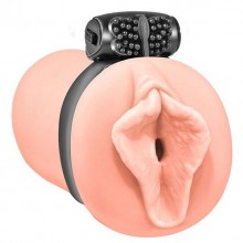 Мастурбатор с виброкольцом «Satisfaction Magazine Airhostess» от компании Lola Toys, цвет телесный, 2102-08lola, коллекция Satisfaction by Lola, длина 12 см.