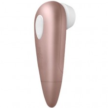 Вакуумный клиторальный стимулятор «Number One», цвет золотой, Satisfyer J2018-6N, длина 14.3 см.
