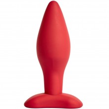 Силиконовая анальная пробка «Matter» с основанием для ношения, цвет красный, размер L, Le Frivole Costumes 05525, длина 12 см.