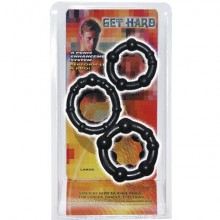 Набор колец «Get Hard» от компании You 2 Toys, цвет черный, 5142920000, бренд Orion, из материала TPE, диаметр 4 см.