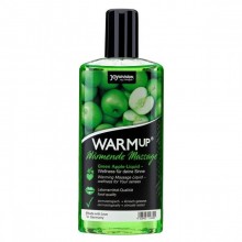 Съедобный разогревающий массажный гель «WARMup» со вкусом «Зеленое Яблоко» от компании JoyDivision, объем 150 мл, 14330, цвет зеленый, 150 мл.