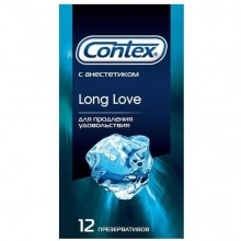 Презервативы «Long Love» с продлевающей смазкой, 12 шт., Contex, длина 18 см.
