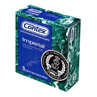 Плотно облегающие презервативы «Imperial» от компании Contex, упаковка 3 шт, Contex Imperial №3, длина 18 см.