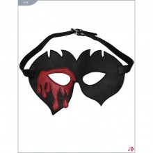 Очки-маска «Вампир» для интимных игр от компании Подиум, цвет черный, размер OS, Р39, из материала кожа, длина 70 см.