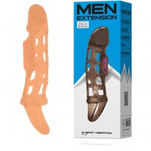 Вибронасадка на пенис с подхватом «Men Extension» от компании Baile, длина 17.5 см.