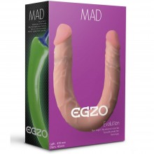 Двусторонний фаллоимитатор-реалистик «Mad Pepper» от компании Egzo, цвет телесный, DL003, из материала CyberSkin, длина 46 см.