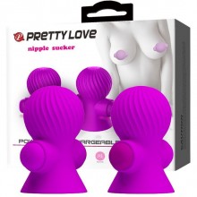 Перезаряжаемые вибростимуляторы для груди «Nipple Sucker» из коллекции Pretty Love от Baile, цвет фиолетовый, BI-014545-1, длина 7.2 см.