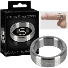 Кольцо для пениса стальное «Steel S» от компании You 2 Toys, цвет серебристый, 5106450000, из материала Металл, длина 1.5 см.