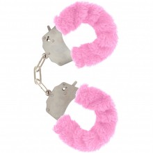 Наручники с мехом «Furry Fun Cuffs» от компании ToyJoy, цвет розовый, размер OS, TOY9501, One Size (Р 42-48), со скидкой