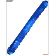Фаллоимитатор двойной «Twin Peaks» от компании Eroticon, цвет голубой, 31034-3, из материала TPR, длина 33.5 см.