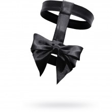 Подвязка кожаная с бантом от компании Mens Dreams, цвет черный, размер OS, 5025md, бренд MensDreams, One Size (Р 42-48)
