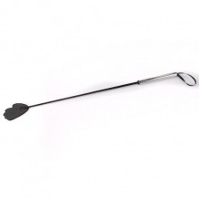 Стек с металлической хромированной  ручкой и шлепком-ладошкой от компании СК-Визит, цвет черный, 6130-1, длина 62 см.