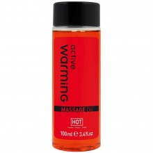 Массажное масло для тела «Warming» от компании Hot Products, объем 100 мл, 44087, цвет красный, 100 мл.