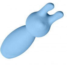 Женский мини-вибратор в форме кролика «Funny Bunny», цвет голубой, Lola Toys Emotions 4007-01Lola, длина 8.2 см.