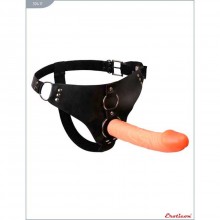 Женский телесный страпон «Domina» от компании Eroticon, цвет телесный, 30411, из материала ПВХ, длина 19.7 см.