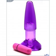 Анальная пробка с вибрацией от компании PlayStar, цвет фиолетовый,, длина 12.5 см.