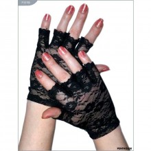Перчатки короткие с открытыми пальчиками от компании Penthouse, цвет черный, размер OS, P3311B, One Size (Р 42-48)