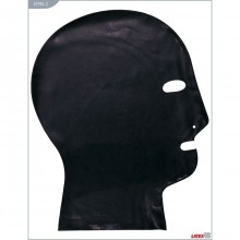 Латексный БДСМ шлем «BDSM Maske Classic», цвет черный, размер M, 07910-2