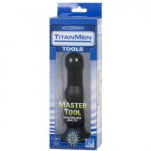 Анальная рельефная пробка «Titanmen Tools Master 3» от компании Doc Johnson, цвет черный, 3200-06 BX, длина 17.5 см., со скидкой