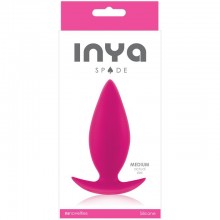 Анальная пробка Inya «Spades - Medium - Pink», NSN-0551-24, бренд NS Novelties, из материала Силикон, цвет Розовый, длина 10.16 см., со скидкой