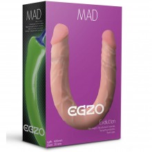 Двусторонний фаллоимитатор из киберкожи «Mad Pepper» от компании Egzo, цвет телесный, DL001, из материала CyberSkin, длина 42 см.