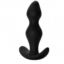 Фигурная анальная пробка с основанием для ношения «Fantasy» из коллекции Spice It Up от Lola Toys, цвет черный, 8006-01lola, длина 10.5 см.