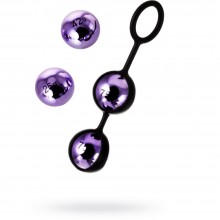 Набор интимных шариков со смещенным центром тяжести A-Toys от ToyFa, цвет фиолетовый, 764006, длина 14.6 см.