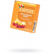 Презервативы «Фруктовый микс №3» с ароматами клубники, апельсина и банана от компании Expert, упаковка 3 шт, 106/3, диаметр 5.2 см.