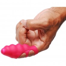 Насадка на палец «Finger Bang-her Vibe» от компании Frisky, цвет розовый, XRAE621, из материала силикон, длина 8.8 см.
