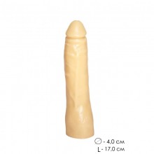 Пустотелый реалистик без мошонки «№3» от компании Джага-Джага, цвет телесный, 100-03 BU SB, из материала ПВХ, длина 17 см., со скидкой