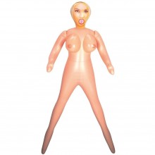 Надувная секс-кукла «Just Jug's» с тремя любовными отверстиями от компании Tonga, цвет телесный, 120054, 2 м., со скидкой