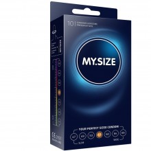 Латексные презервативы «MY.SIZE», размер 57, упаковка 10 шт., бренд R&S Consumer Goods GmbH, длина 17.8 см.