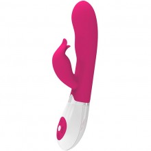 Вибратор «Felix» с клиторальным стимулятором из коллекции Pretty Love от компании Baile, цвет розовый, BI-014223, длина 20.5 см.