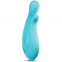Вибратор с двумя отростками для женщин «Luxe Arielle», цвет голубой, Blush Novelties BL-33602, длина 12 см.