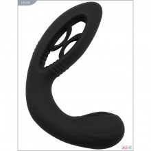 Перезаряжающийся массажер простаты «Flexible Fabulous Vibration Frequency» от компании Baile, цвет черный, LKS206, из материала Силикон, длина 10.5 см., со скидкой