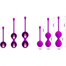 Набор вагинальных шариков из серии Pretty Love от компании Baile, цвет фиолетовый, bi-014505, из материала Силикон, длина 17.6 см., со скидкой