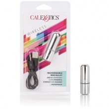 Перезаряжаемая вибропуля классической формы «Mini Bullet» от компании California Exotic Novelties, цвет серебристый, SE-0062-10-2, бренд CalExotics