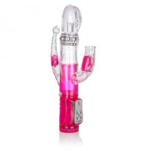 Хай-тек вибратор для женщин «Triple Orgasm-French Kiss» с тройной стимуляцией, цвет розовый, SE-0661-30-3, бренд CalExotics, длина 14 см.