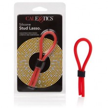 Лассо из натурального силикона «Silicone Stud Lasso» на пенис от компании California Exotic Novelties, цвет красный, SE-1408-11-2, бренд CalExotics, длина 13 см., со скидкой