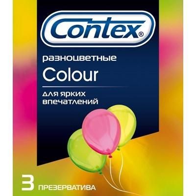 Презерватив «№3 Colour» разноцветные от компании Contex, упаковка 3 шт, Contex 3 Colour, из материала Латекс, со скидкой