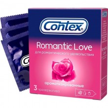 Презерватив «№3 Romantic Love» ароматизированные от компании Contex, упаковка 3 шт, Contex 3 Romantic Love, длина 18 см.