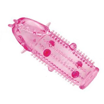 Закрытая насадка на пенис с закрытой головкой от компании SexToy, цвет розовый, 00069-2, длина 8 см.