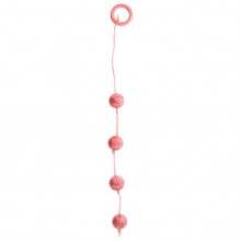Перламутровые анальные шарики на длинном шнурке, цвет розовый, Dream Toys 20048, из материала Пластик АБС, длина 35 см.