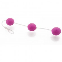 Анальная цепочка из трех шариков от компании Sexus Funny Five, цвет фиолетовый, 935002-4, из материала Пластик АБС, длина 19.5 см., со скидкой
