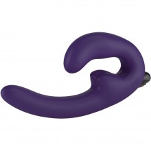 Мощный безремневой страпон с вибрацией «Sharevibe» от немецкой компании Fun Factory, цвет фиолетовый, 26266, длина 12.2 см.