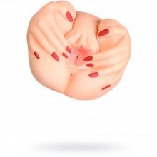 Реалистичные вагина и анус с вибрацией «Juicy Pussy» от компании ToyFa, цвет телесный, 893015, длина 21 см.