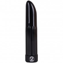 Вибратор рельефный «Lady Finger» классической формы от You 2 Toys, цвет черный, 0560413, длина 13 см.