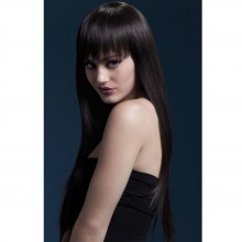 Каштановый парик с длинными прямыми волосами «Jessica» от компании Fever, цвет коричневый, размер OS, 04138, длина 66 см.