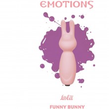 Мини-вибратор с ушками «Funny Bunny» из коллекции Emotions от компании Lola Toys, цвет розовый, 4007-02Lola, бренд Lola Games, длина 8.2 см.