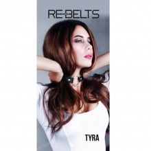 Кожаный чокер-кляп «Tyra Black» от компании Rebelts, диаметр 4.7 см.